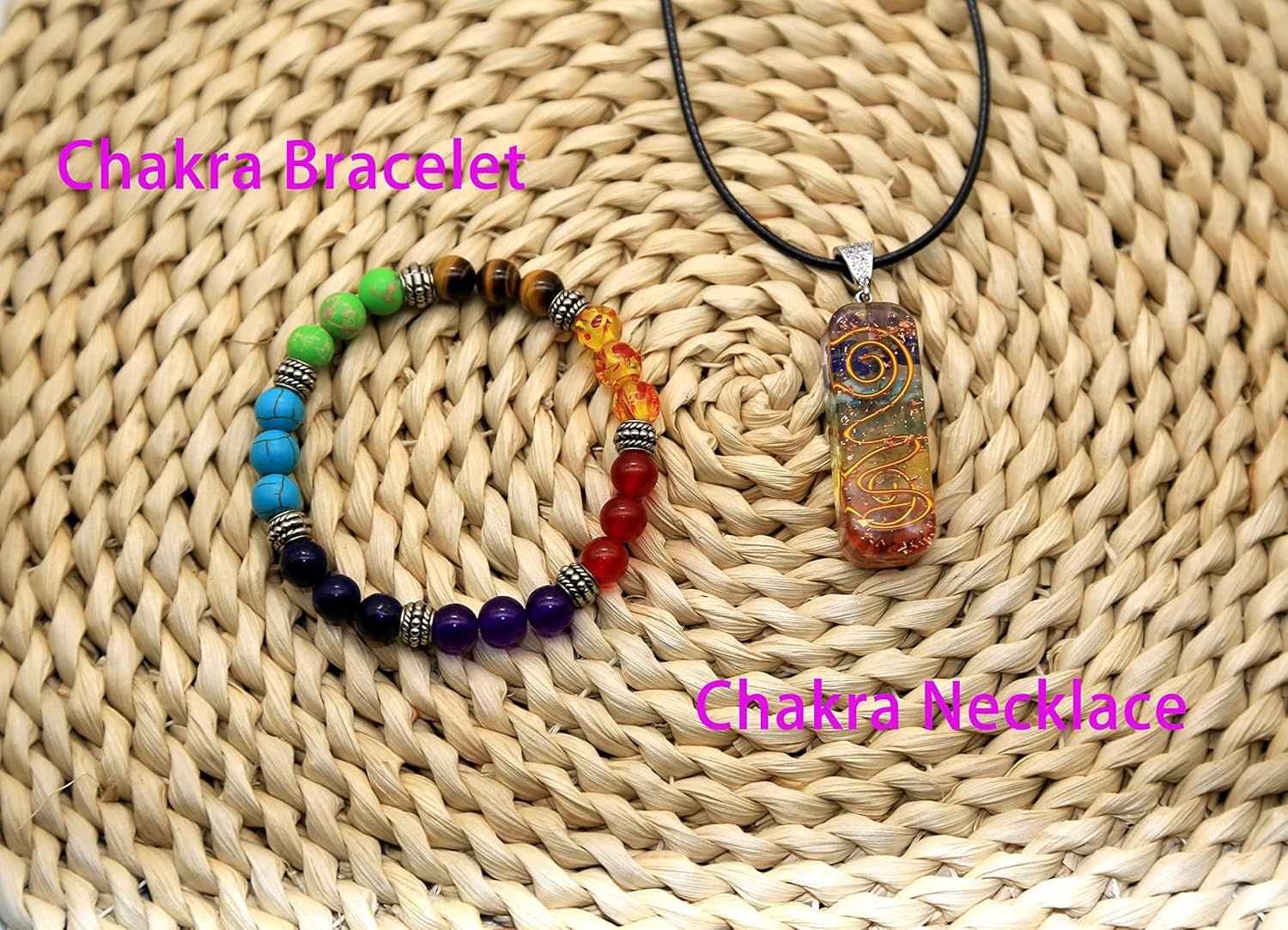 7 Chakra Spiritual Protection Necklace & Bracelet Set - Bela Fils BoutiqueBela Fils Boutique